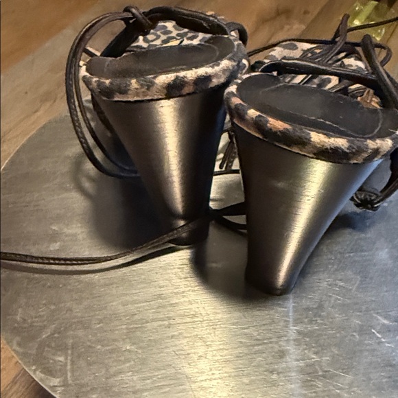 Donald J. Pliner Leopard Print Lace-Up Heels - Picture 8 of 13